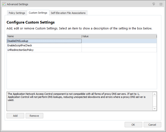 Advanced Settings