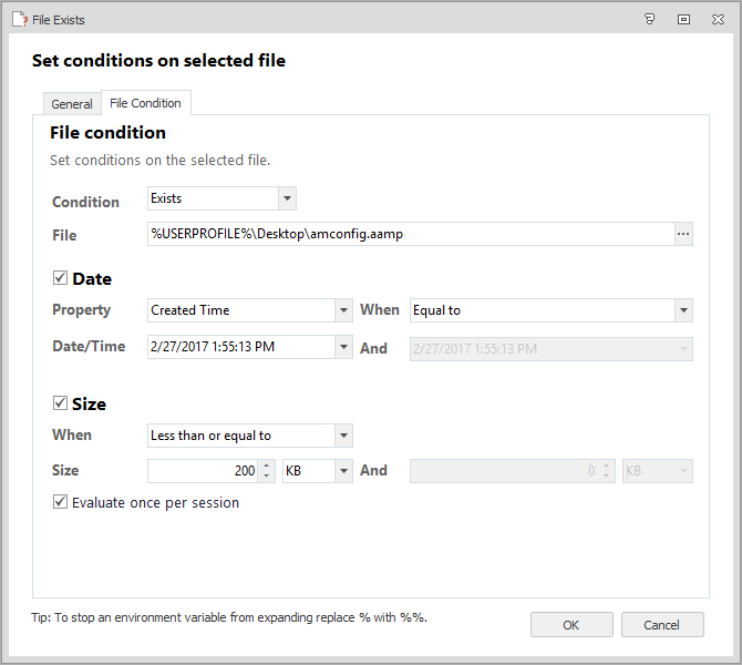 Exists. File File and Folder