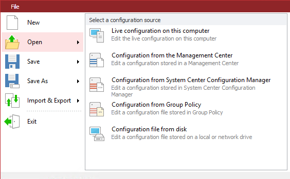 Application Control Console