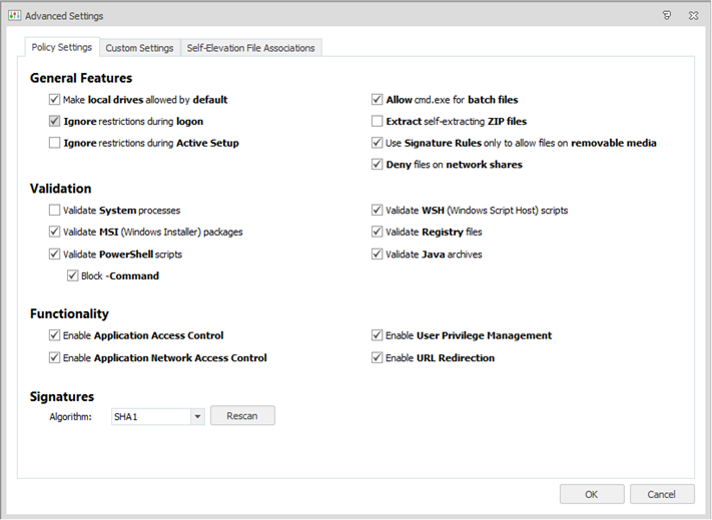 Advanced Settings