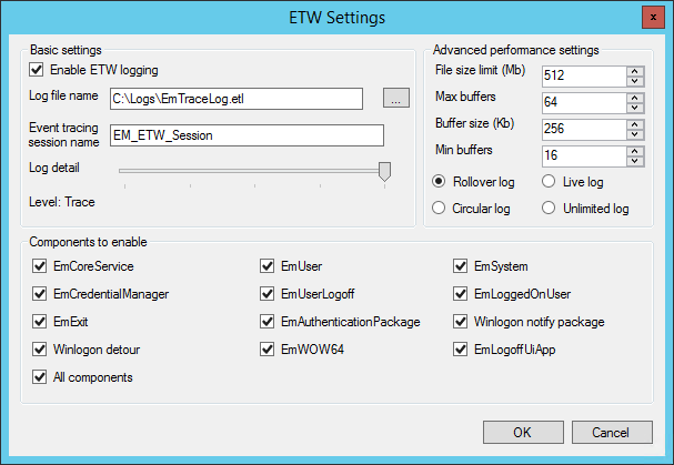 View Raw Logs from Live or Disk