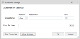 Automation Settings dialog image