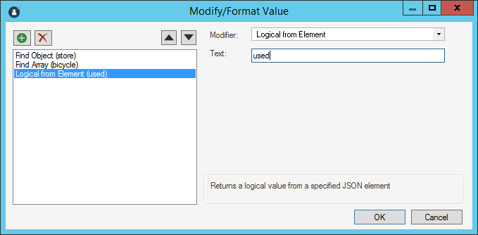 Logical from Element JSON Modifier
