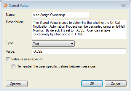 Auto-Assign Ownership Stored Value