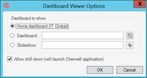 Dashboard Viewer Options
