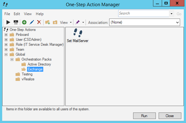 Exchange OP: One-Step Action Action Manager