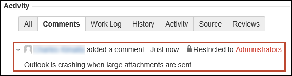 JIRA Incident - Comments