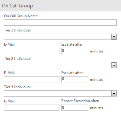 On Call Group Form