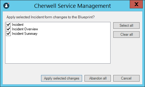 Apply changes for multiple Forms