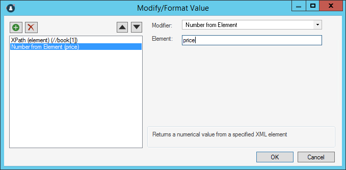 Number from Element XML Modifier