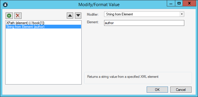 String from Element XML Modifier