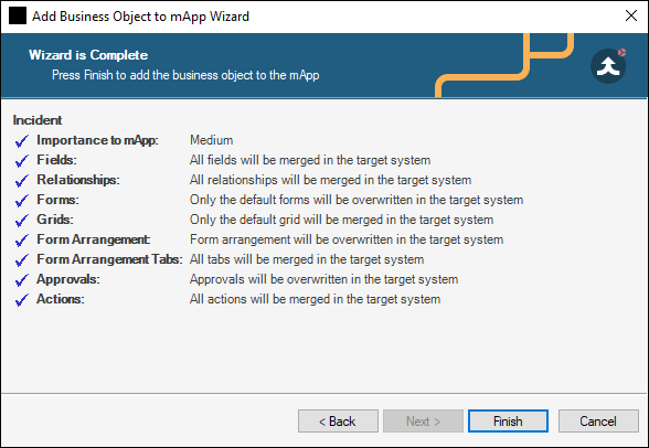 Add Business Object to Wizard SummarymApp Solution