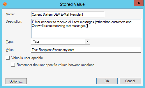 Stored Value - E-mail Recipient