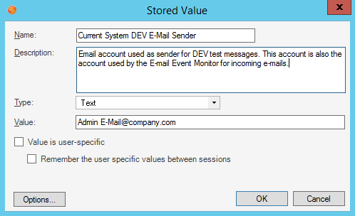 Stored Value - E-mail Sender