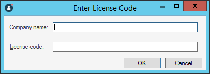 Enter License Code Window