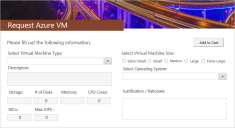 Request Azure VM Form in Portal