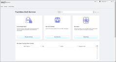 Facilities Self-Service Landing Page