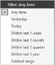 Date Filter Widget