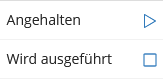 Dienststatus mit Start und Stopp