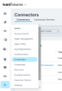 Open the Connectors page by clicking Admin > Connectors in the left navigation pane.