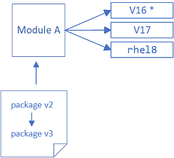 Update a package within a module that has several streams