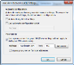 LAN Settings dialog