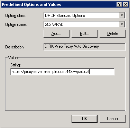 Predefined Options and Values dialog