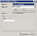 Predefined Options and Values dialog