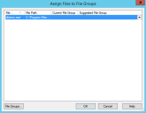 Assign Files to File Groups dialog