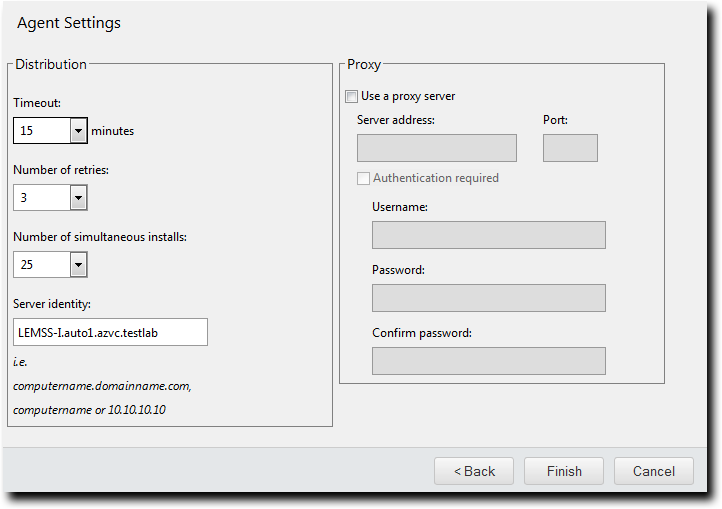 Installing Agents by Agent Management Job