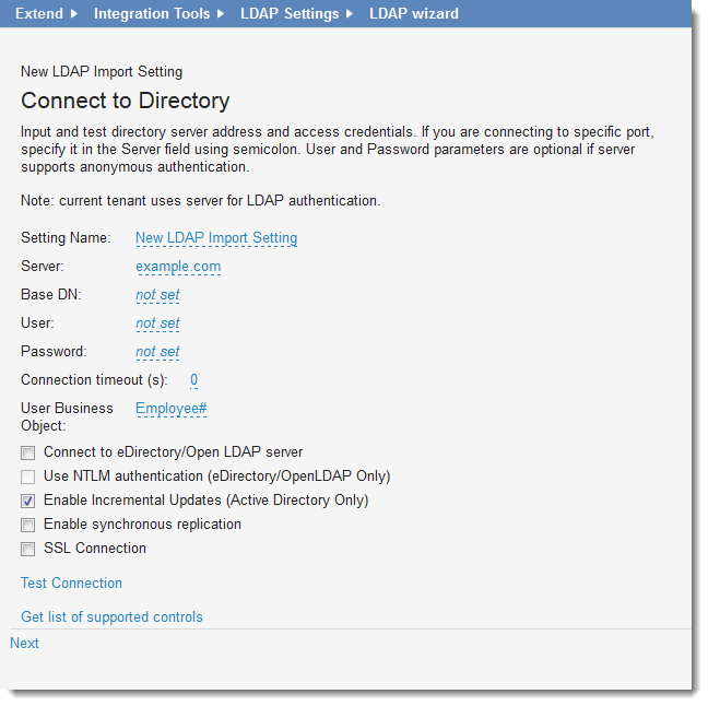 Configuring LDAP Settings