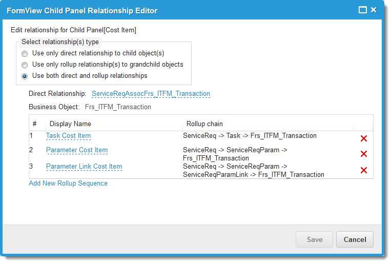 Example: Enabling Cost Items in a Business Object