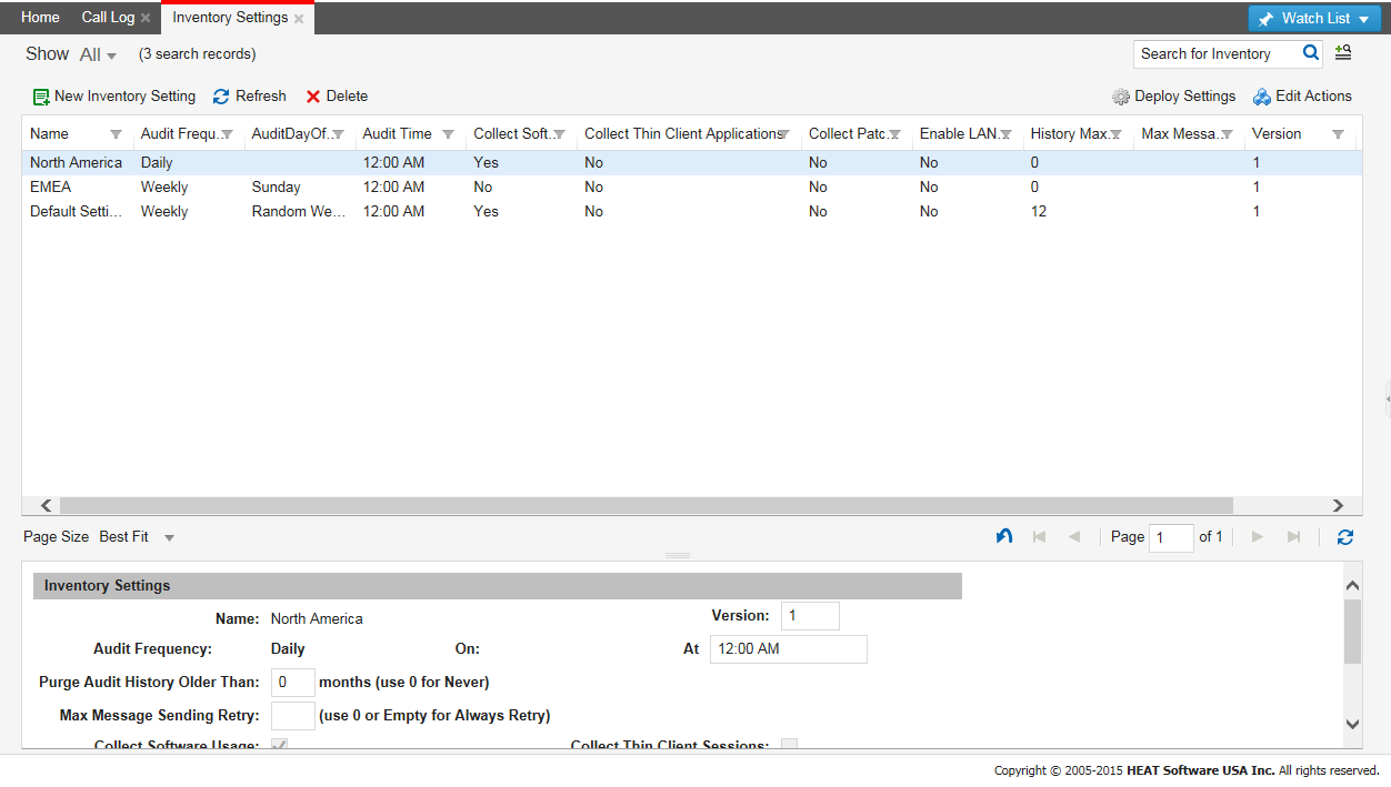 Using the Inventory Settings Workspace