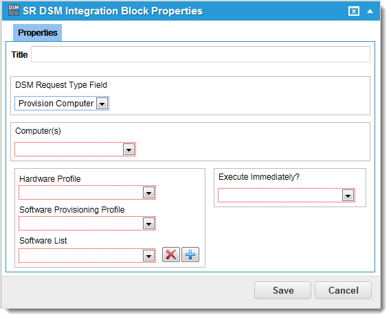 SR DSM Integration Workflow Block