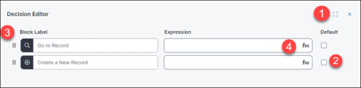 Criteria for each branch can be set using an expression
