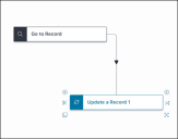 Image 4 of Go to Record and Update Record example showing order of 2 blocks in composite action