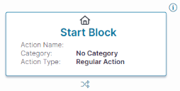 screenshot of the start block