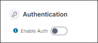 screenshot of the external authentication selector