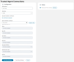 screenshot of the trusted agent connection form with script only connection set