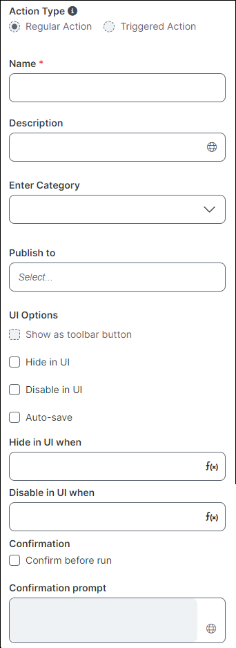 screenshot of start block settings