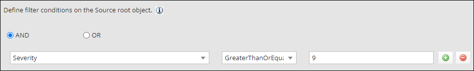Screenshot of the RBVM connector filter settings user interface