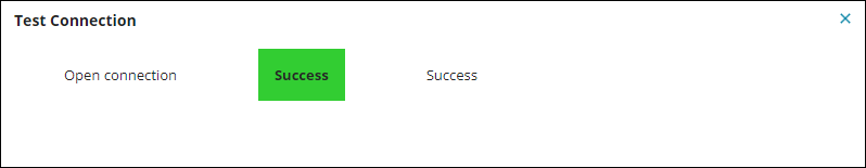 Screenshot of RBVM test connection result