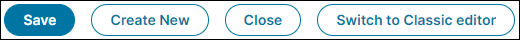 screenshot of graphical action designer top row function buttons