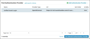 List of Authentication Providers