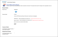 Integration request message showing typical text for the request to integrate tenants