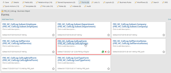 Selecting the Form Selecting the Form