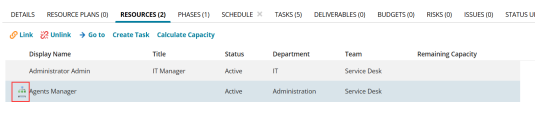 Scheduling Tasks tab of Employee BO