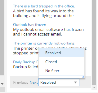 showing filtering of related items