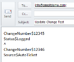 Sending an email to update multiple generic business object records.