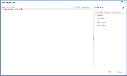 Expression editor screenshot